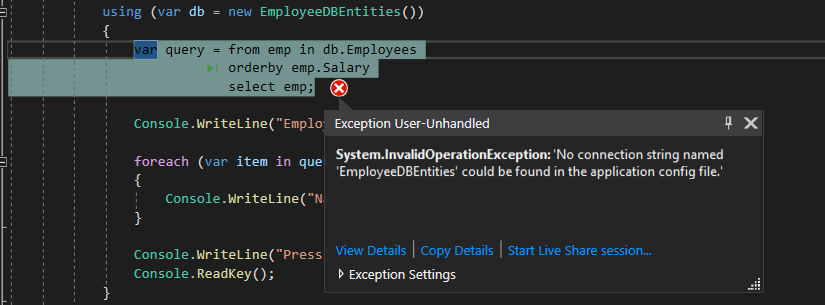 Entity Framework DBFirst Approach Step By Step Guide